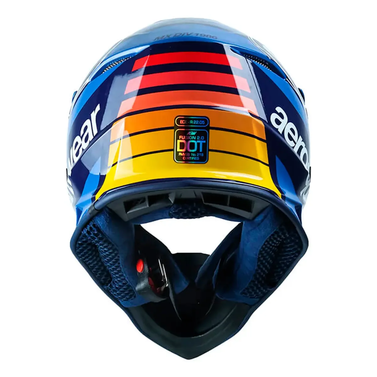 Capacete ASW Fusion 2.0 Relay Azul Marinho/Laranja - Spinelli